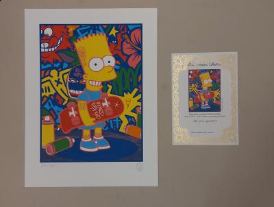 Speddy GRAPHITO - Bart Simpson - Estampe originale en couleurs signée et justifiée au crayon 2