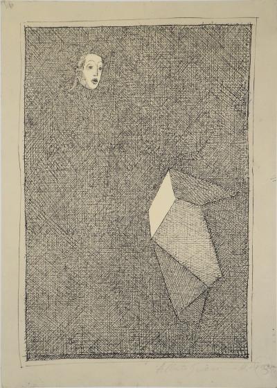 Alberto GIACOMETTI (d’après) : Face  au Cubisme - Lithographie signée 2