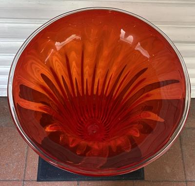 Paire de vases rouges en verre de Murano 2