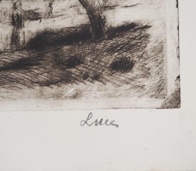 Maximilien LUCE -  Paysage de Yonne Vers 1900 - Gravure originale signée 2