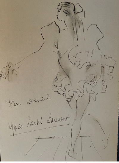 Yves SAINT-LAURENT - Danseuse, c. 1961 - Dessin original 2