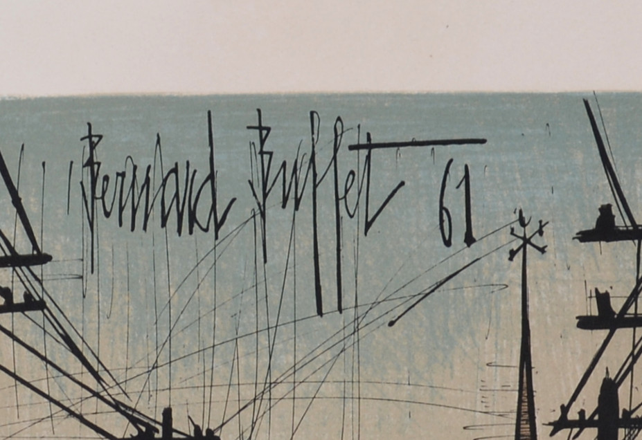 Bernard Buffet - La route, 1962 - Original lithograph, Hand