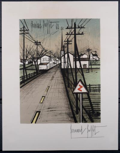 Bernard Buffet - La route, 1962 - Original lithograph, Hand-signed! 2