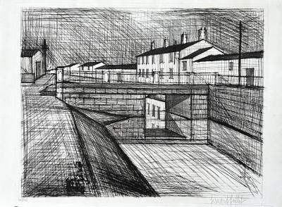 Bernard Buffet - Le Canal, 1955 - Gravure originale signée numérotée au crayon 2