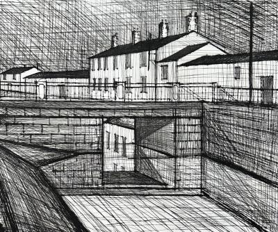 Bernard Buffet - Le Canal, 1955 - Gravure originale signée numérotée au crayon 2