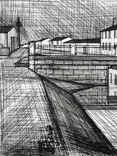 Bernard Buffet - Le Canal, 1955 - Gravure originale signée numérotée au crayon 2
