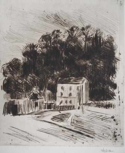Maximilien LUCE - Paysage champêtre (Bessy-sur-Cure) Vers 1900 - Gravure originale signée 2