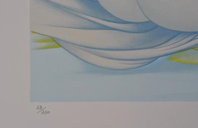 Mara TRAN LONG : Geisha nue de dos - Lithographie originale signée au crayon 2