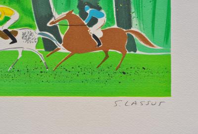 Serge LASSUS : Cavaliers en été - Lithographie originale signée au crayon 2
