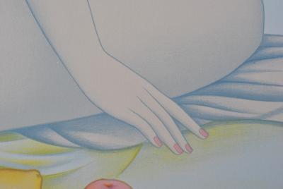 Mara TRAN LONG : Geisha nue de dos, Lithographie originale signée au crayon 2