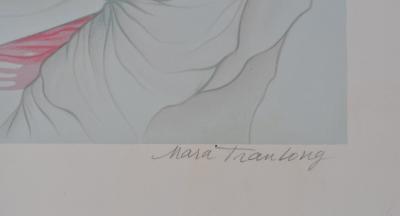 Mara TRAN LONG :  Geisha à la Rose - Lithographie originale signée au crayon 2