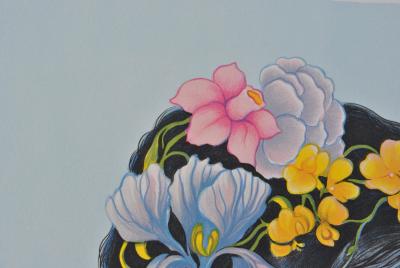 Mara TRAN LONG : Geisha nue de dos - Lithographie originale signée au crayon 2