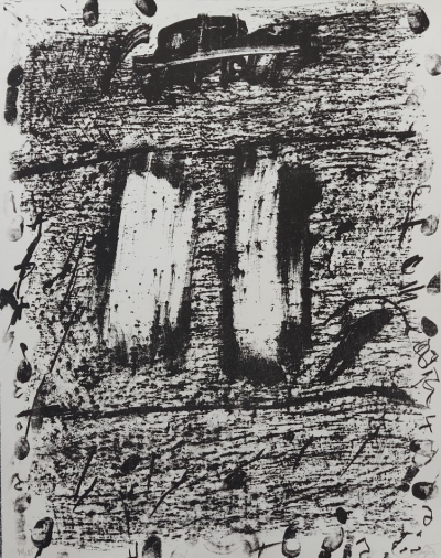 Antoni TAPIES - El circulo de piedra (1970 ) - Lithographie originale esignée au crayon et justifiée 2