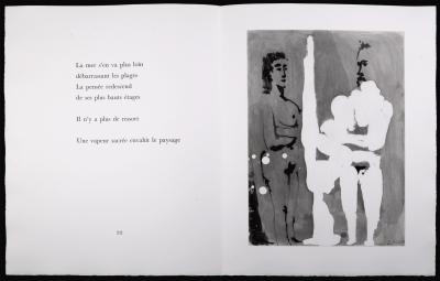 PICASSO - Peintre debout à son chevalet avec son modèle, 1966 - A fantastic original large-size etching (Aquatint) by the Master! 2