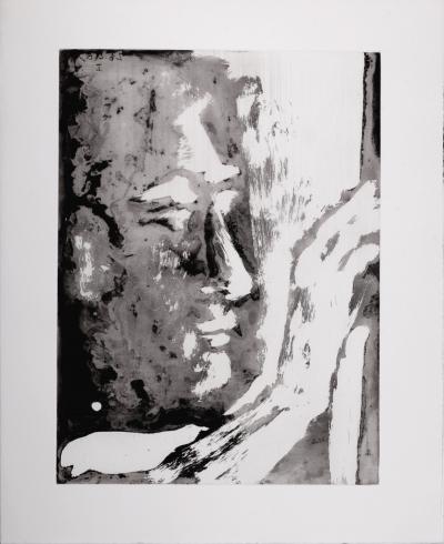 Pablo PICASSO - Sculpteur, 1966 - A fantastic original large-size etching (Aquatint) by the Master! 2