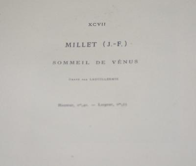 Jean François MILLET - Nu, Sommeil de vénus,1873 - Gravure, signée 2