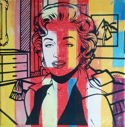 PyB - Marilyn Lichtenstein  2022 - Technique mixte sur toile 2