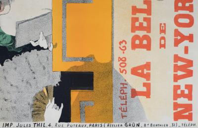 Jules GRÜN - Moulin Rouge, La Belle de New-York, 1895 - Lithograph 2