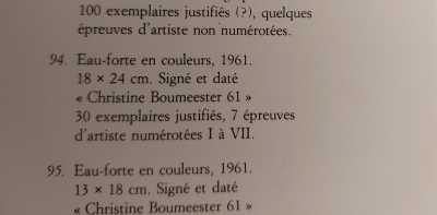 Christine Boumeester Composition (1961)  Gravure originale en couleurs signée justifiée en /30 exemplaires 2