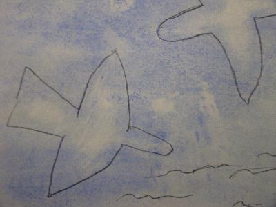 Georges BRAQUE (d’après) - Les oiseaux, 1958 - Pochoir en couleurs signé 2