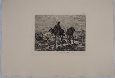 Jean François MILLET (d’après) : Retour du laboureur - Gravure, Signée #Durand Ruel - 1873 2