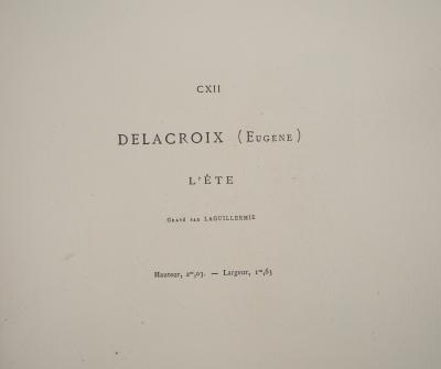 Eugène DELACROIX (d’après) - Allégorie de l’été, 1873 - Gravure signée 2
