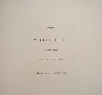 Jean François MILLET - L’aumone - Gravure, Signée #Durand Ruel - 1873 2