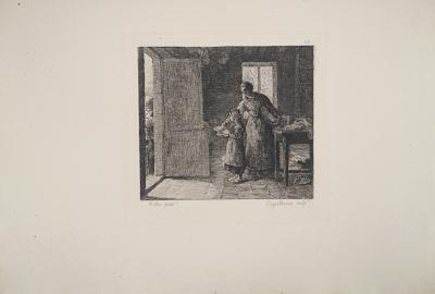 Jean François MILLET - L’aumone - Gravure, Signée #Durand Ruel - 1873 2