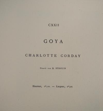 Francisco Goya : Jeune femme à la rose - Gravure, Signée #Durand Ruel - 1873 2