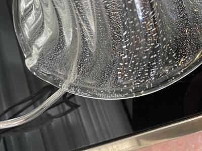 Paire de lampes argents et transparentes Alberto Dona Murano 2