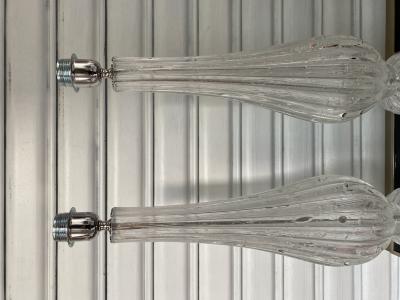 Paire de lampes argentées et transparentes Alberto Dona Murano (3 et 4) 2