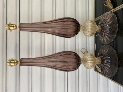 Paire de lampes violettes Alberto Dona Murano (11 et 12) 2