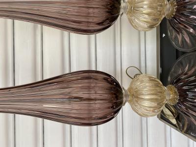 Paire de lampes violettes Alberto Dona Murano (11 et 12) 2