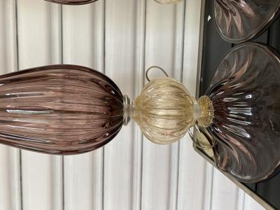 Paire de lampes violettes Alberto Dona Murano (11 et 12) 2
