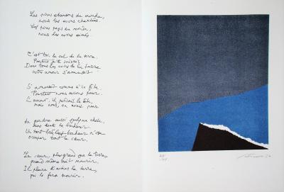 Giuseppe SANTOMASO - Hommage à Jean Cassou, 1978 - Lithographie originale signée et numérotée 2