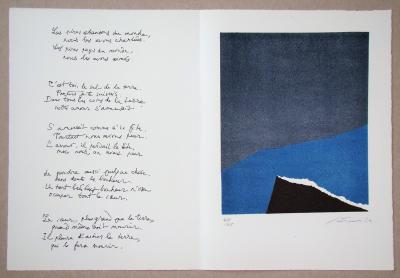 Giuseppe SANTOMASO - Hommage à Jean Cassou, 1978 - Lithographie originale signée et numérotée 2