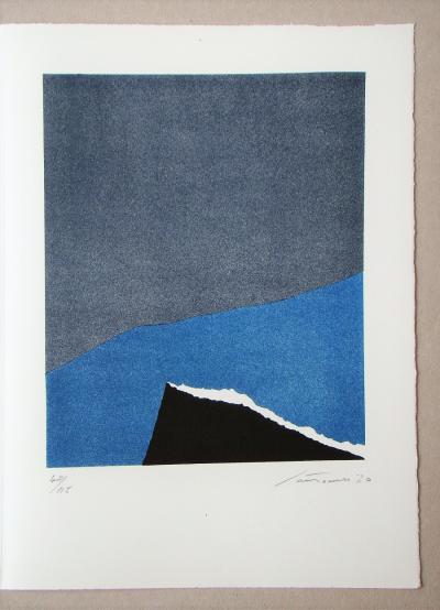 Giuseppe SANTOMASO - Hommage à Jean Cassou, 1978 - Lithographie originale signée et numérotée 2