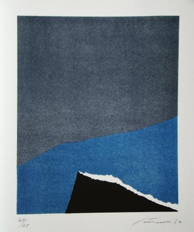 Giuseppe SANTOMASO - Hommage à Jean Cassou, 1978 - Lithographie originale signée et numérotée 2