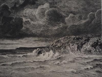 Jules DUPRE (d’après) - Bord de mer, Saint Quentin,1873 - Gravure 2
