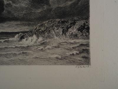 Jules DUPRE (d’après) - Bord de mer, Saint Quentin,1873 - Gravure 2