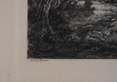 Théodore ROUSSEAU (d’après) - Jardin au clair de lune,1873 - Gravure 2