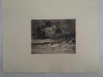 Jules DUPRE (d’après) - Bord de mer, Saint Quentin,1873 - Gravure 2