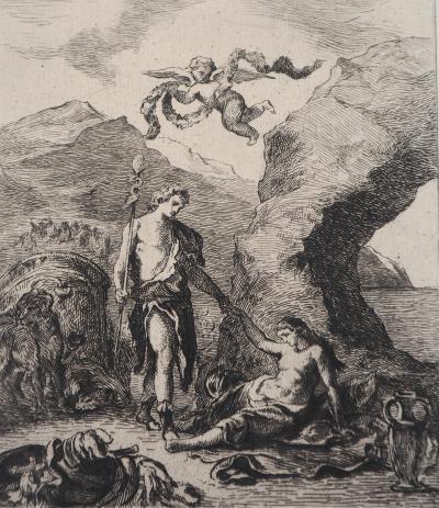 Eugène DELACROIX (d’après) - Allégorie du printemps, 1873 - Gravure signée 2