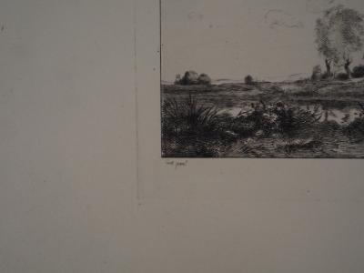 JB Camille COROT (d’après) - Cavaliers, 1973 - Gravure, Signée #Durand Ruel 2