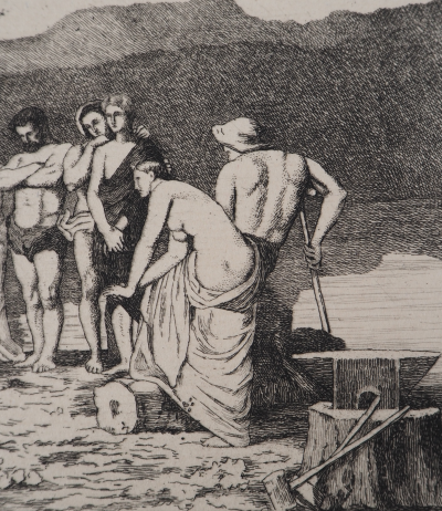 PUVIS DE CHAVANNES : Le repos - Gravure, Signée #Durand Ruel - 1873 2