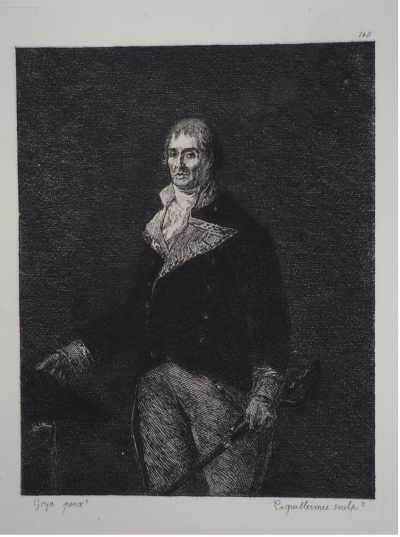 Francisco de GOYA : L’escrimeur - Gravure, Signée #Durand Ruel - 1873 2