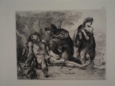 Eugène DELACROIX : Saint Sébastien martyr - Gravure, Signée #Durand Ruel - 1873 2
