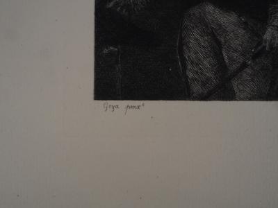 Francisco de GOYA : L’escrimeur - Gravure, Signée #Durand Ruel - 1873 2