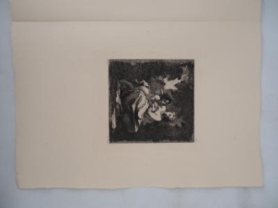 Narcisse DIAZ de la PENA : Nymphe et amour - Gravure, Signée #Durand Ruel - 1873 2