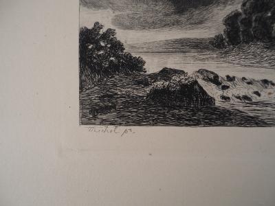 Georges Michel (d’après) - Le gave - Gravure, Signée #Durand Ruel - 1873 2